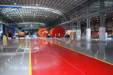 Region's First High Voltage Cable Facility Installs Flowcrete Floors